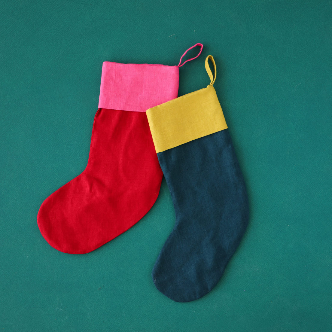 Color-blocked Christmas Stockings