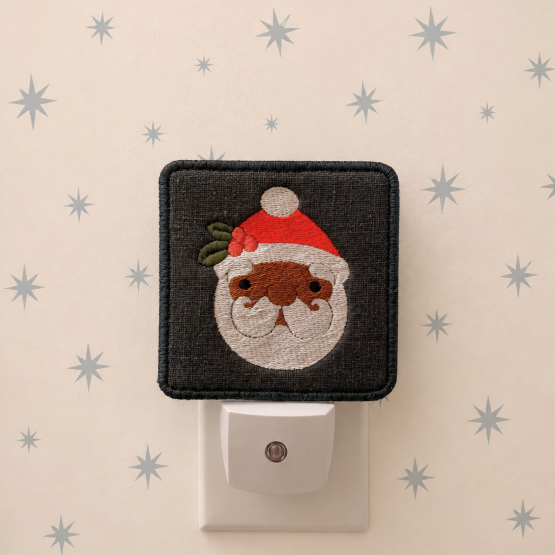 Black Santa night light