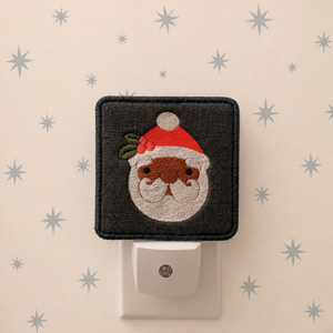 Black Santa night light