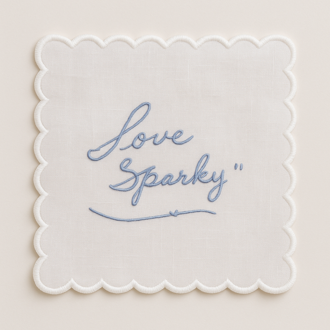  Custom embroidered handwriting wedding keepsake