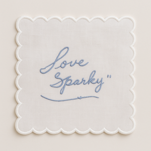 Custom embroidered handwriting wedding keepsake