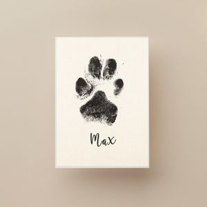 custom paw print memorial with name