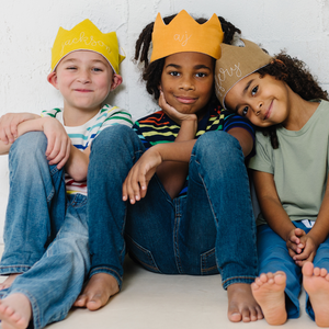 kids wearing tiara crowns