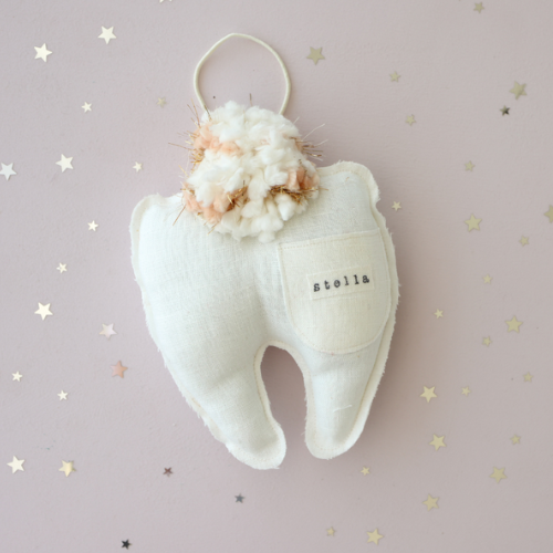 custom tooth fairy pillow with pocket and child's name