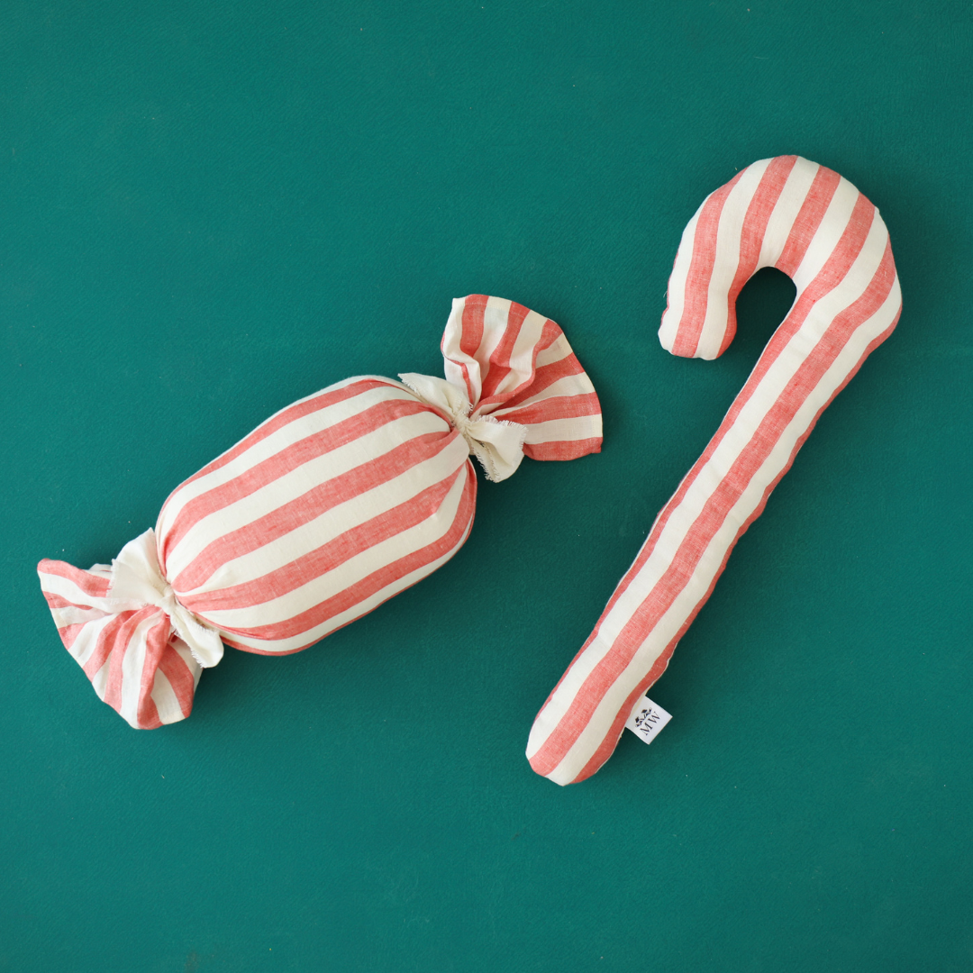 Candy Cane Decorative Pillow