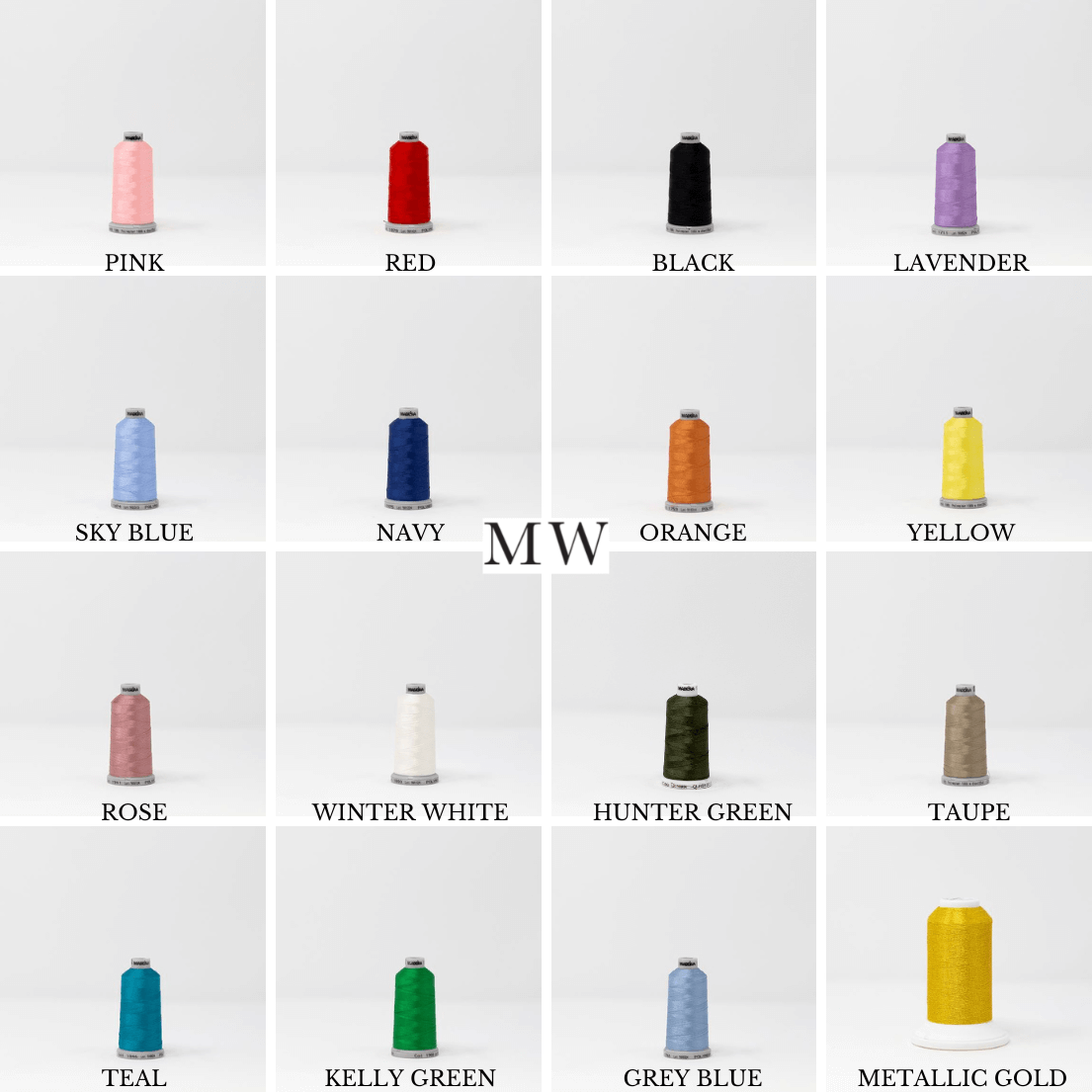 Madly Wish Embroidery color options