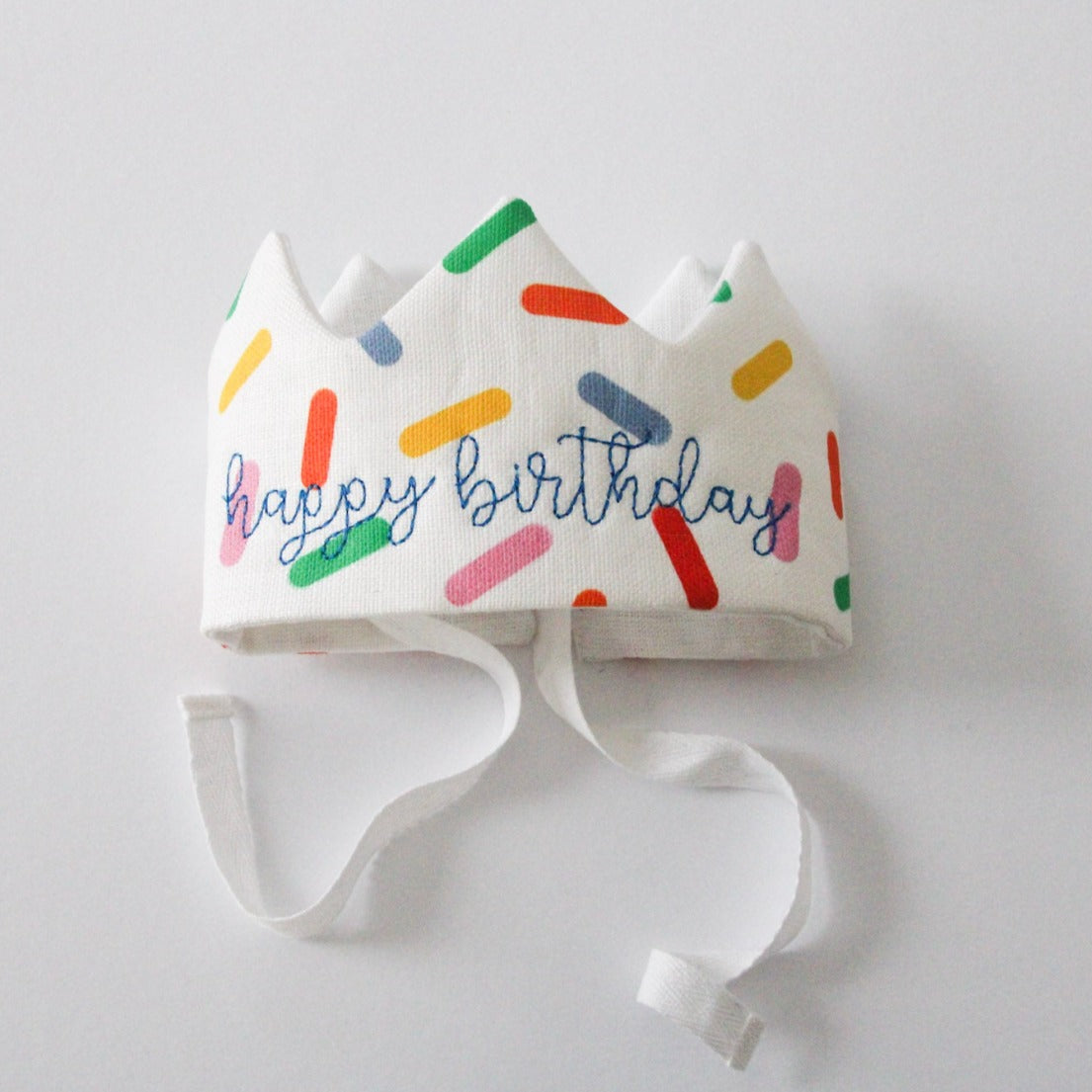 happy birthday linen crown for kids and adults