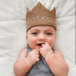 1st birthday party hat on baby