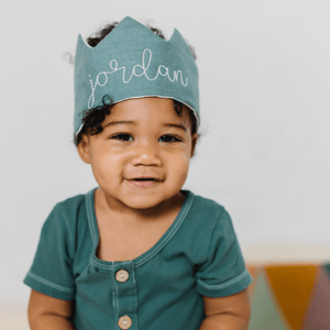 Personalized green birthday crown