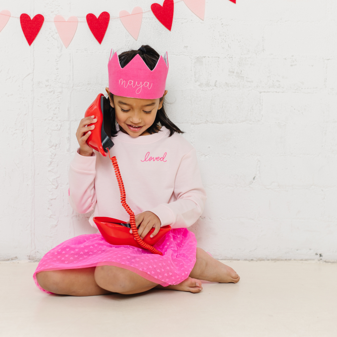 pink birthday crown for kids